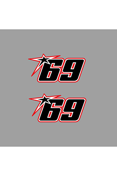 Choice7 2pcs A Nicky Hayden Number 69 Vinyl Decal, Self-Adhesive Car Sticker ...