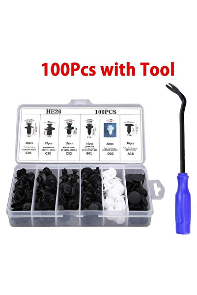 Choice7 G 100Pc And Blue Set Auto Fastener Clip Mixed Car Body Push Retainer ...