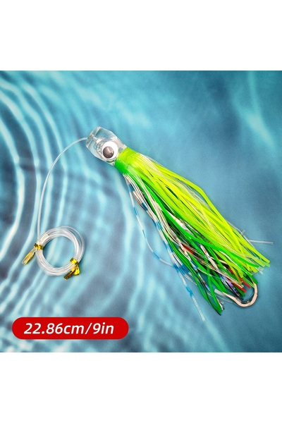 Choice FCP-650-B-9 1pc/6pcs 6”/9 “ Acrylic Head Skirted Offshore Big Game Tro...
