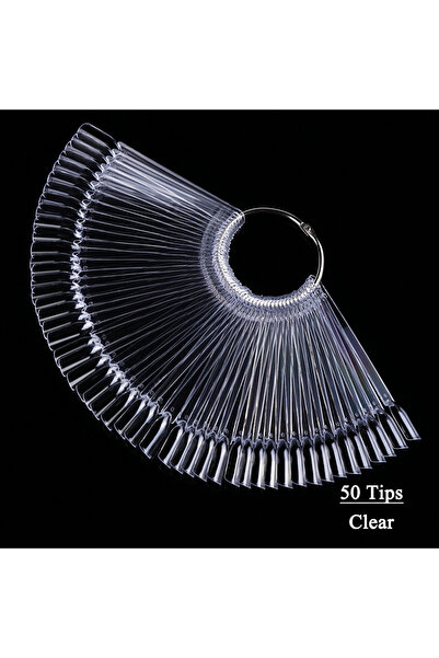 Choice 386-10 50 قطعة من أطراف الأظافر الصناعية لوحة طلاء أظافر مروحة تدريب ف...