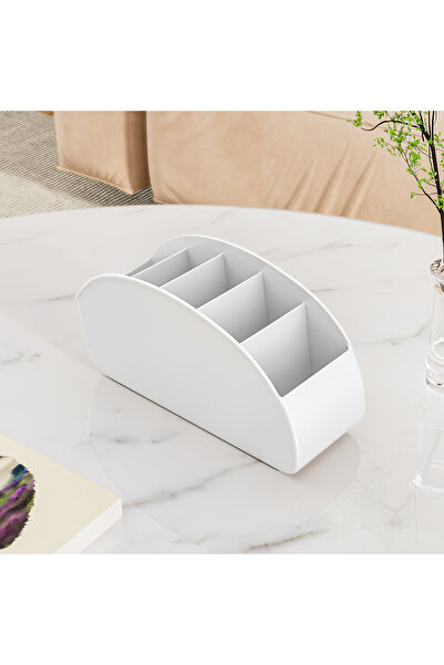 Choice WHITE 1pc Control Holder - Remote Caddy Tray Organizer for TV, Media P...
