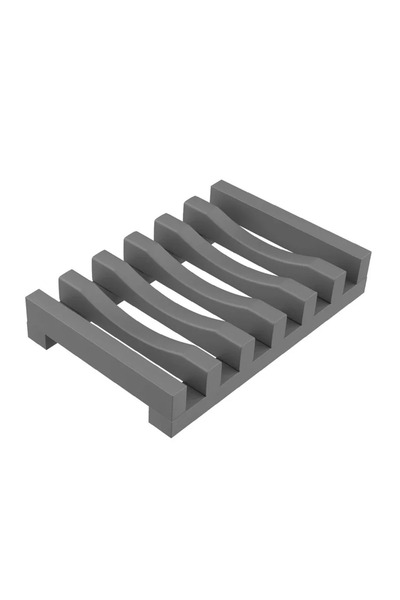 Choice gray Flexible Silicone Soap Holder Hollow Design Bar Soap Dish Bathtub...