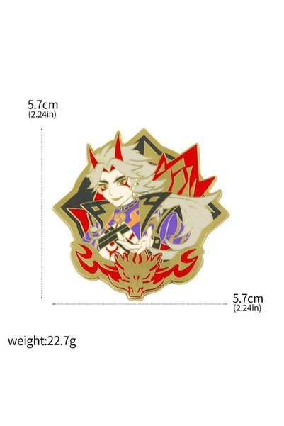 Choice X00279-01 Game Genshin Impact Pins Anime Wendi Zhongli Keqing Tartagli...