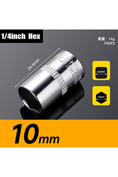 Choice10 10mm 1/4 Drive Inch 4 4.5 5 5.5 6 6.5 7 8 9 10 11 12 13 14mm Ratchet...