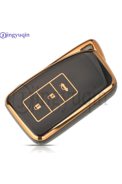 Choice1 3 buttons black Jingyuqin TPU Car Key Case Cover For Lexus NX300 RX35...