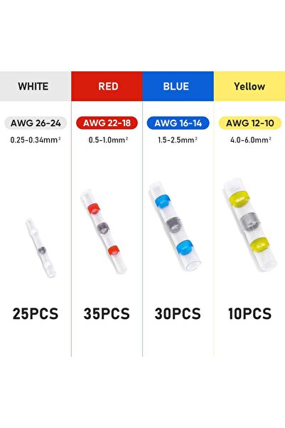 Choice5 100pcs in bag 100/120/150/250/300 PCS Solder Seal Wire Connectors Hea...