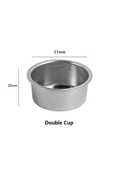 Choice1 51mm 2-CUP 51mm Stainless Steel Coffee Filter Basket Replacement Bott...