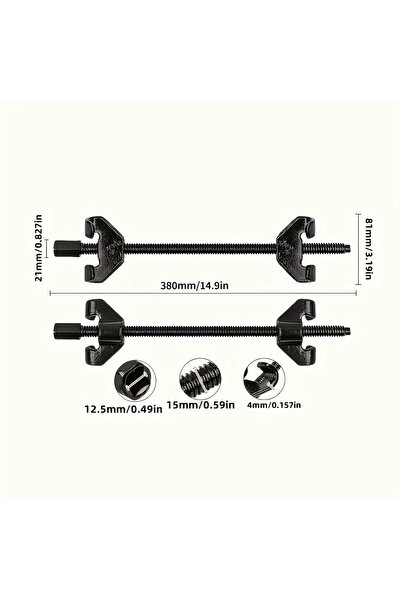 Choice 2 pcs 380mm Shock Absorber Spring Compressor Tool Set, Claw Hook for C...