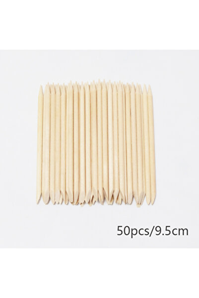 Choice11 50Pcs 9.5cm Nail Cuticle Pusher Orange Wood Sticks Nail Manicures Re...