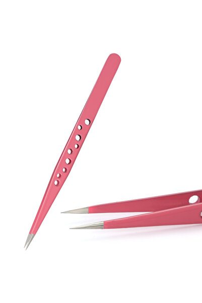 Choice4 Pink A Professional Eyelash Tweezers Stainless Steel 3D Volume Eyelas...