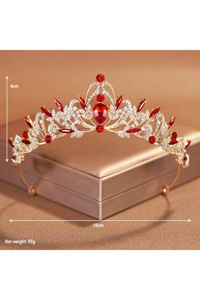 Choice Red Bridal Headwear Purple-Colour Women's Grand Party Crown Birthday T...