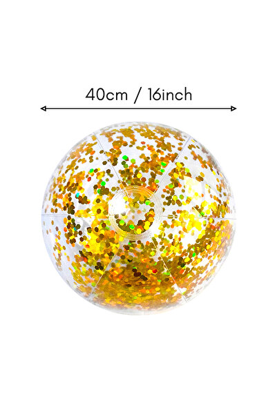 Choice1 40CM gold 40cm/16inch Beach Ball Transparent Inflatable Swimming Pool...