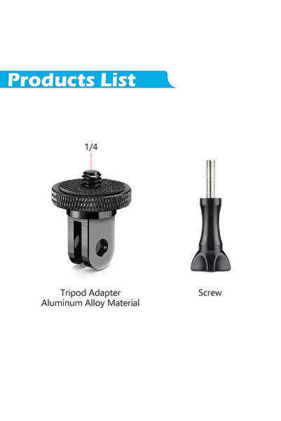 choice2 محول معدني قابل للتعديل مع مسمار وذراع توصيل وملحقات لـ GoPro Hero 13...
