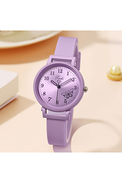 Choice Purple Women's Watch Silicone Strap Wristwatch Quartz Watches Women Cl...