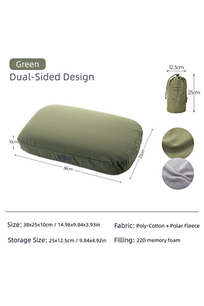 Choice Green BISINNA 1pcs Memory Foam Pillow Portable Camping Cervical Pillow...