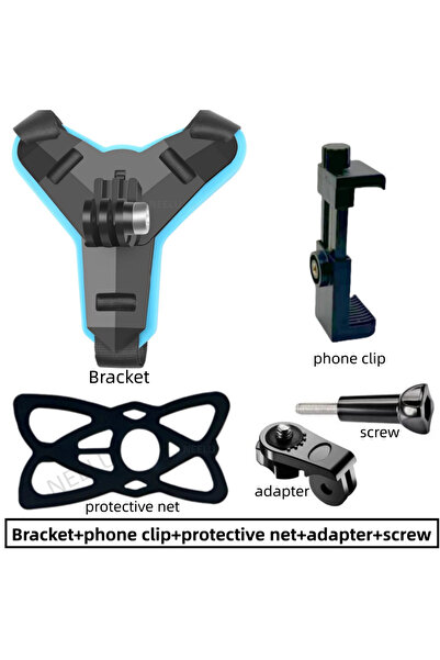 Choice XB-N2L Motorcycle Helmet Phone Stand Mount Holder For GoPro Hero 12 10...