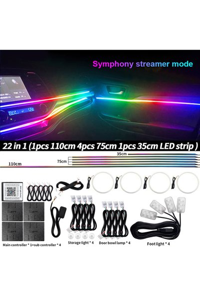 Choice1 ضوء سيمفوني 22 في 1 بطول 110 سم، إضاءة LED RGB متعددة الاستخدامات 6/1...