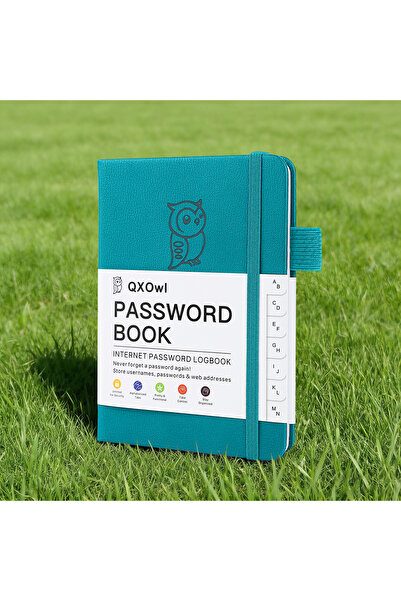 Choice3 A6 Turquoise Password Book with Alphabetical tabs. Hardcover Password...