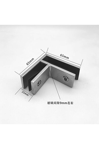 Choice1 FF90 Marine Grade Railing Wall to Glass Clamp, Stainless Steel 316 Gl...