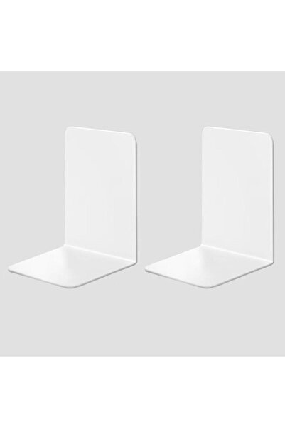 Choice5 2pc White 8 Pieces Bookends,Clear Bookends for Shelves,Heavy Duty Boo...