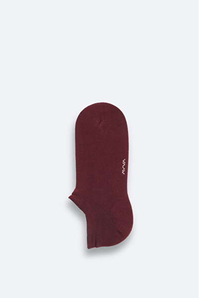 Avva Men's Burgundy Cotton Sneaker Socks B 008553