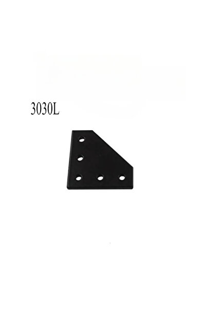choice2 3030L-Black 1pcs T/L Type 5 Hole Board Plate Corner Angle Bracket Con...