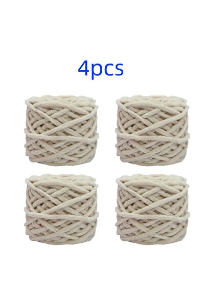 Choice 15-4pcs 100g/ball Chenille Knitting Yarn Soft Ice Strip Line Cotton Ya...