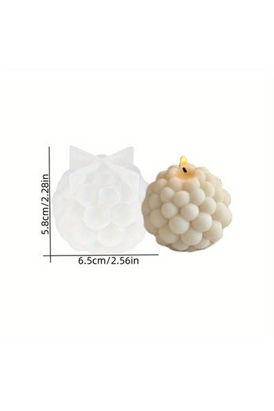 Choice3 Silicone mold 02 2PCS 3D Bubble Candle Mold, Spherical Resin Candle M...