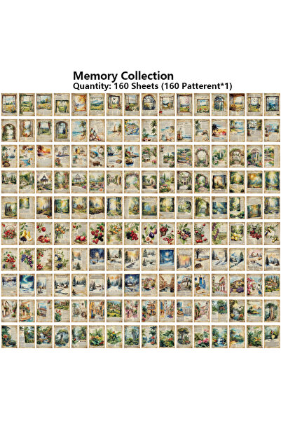 Choice Memory Collection 160 Sheets Vintage Scrapbook Paper Natural Landscape...