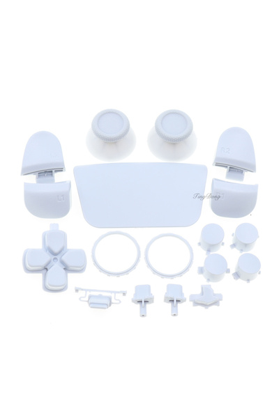 Choice1 White Full Set For PS5 V3.0 BDM-030 Controller Joysticks Cap L1 R1 L2...