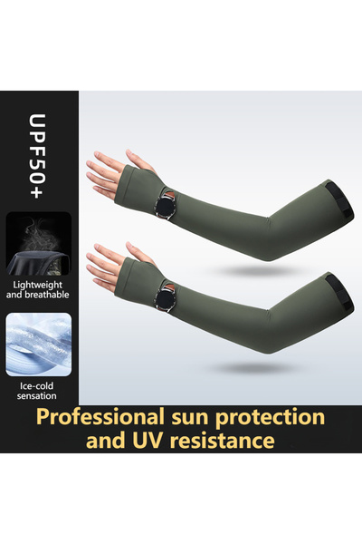 Choice Green GOBYGO 1Pair UPF50 Cooling Arm Sleeves Outdoor Cycling Driving S...