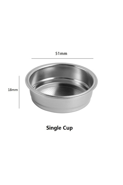 Choice 51mm 1-CUP 51mm Stainless Steel Coffee Filter Basket Replacement Botto...