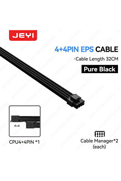 choice2 JEYI 4 4PIN EPS CABLE-B JEYI PSU Extension Cable Solid Color Cable Ki...