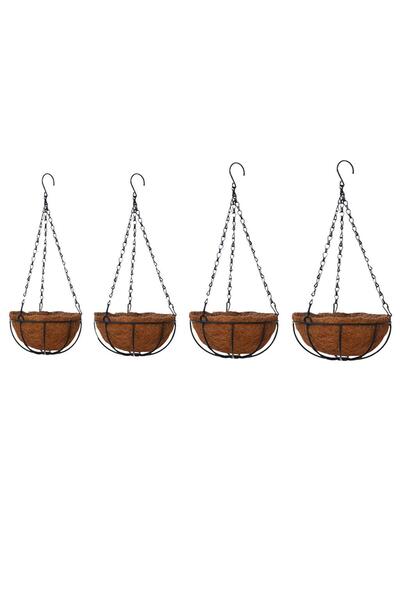 Choice 8inch Garden Products Black Metal Coconut Hanging Basket