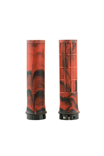 Choice Black-Red Folding Bike Grips Lock on Bicycle Cuff Anti-Slip Shock-Abso...