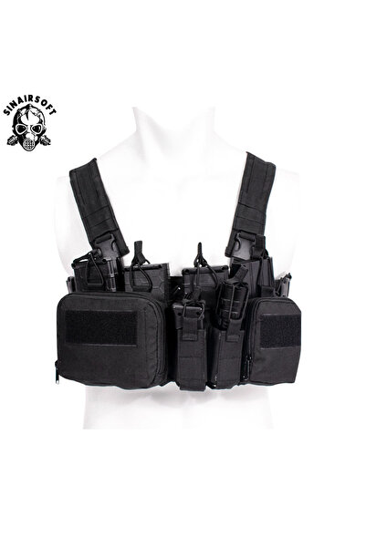 Choice سترة صدرية من النايلون من BK Tactical TCM، مزودة بنظام Molle، وجيب للم...