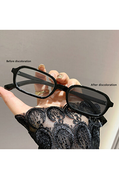 Choice16 -250 Black Printed Myopia Glasses Photosensitive Color Change Hot St...