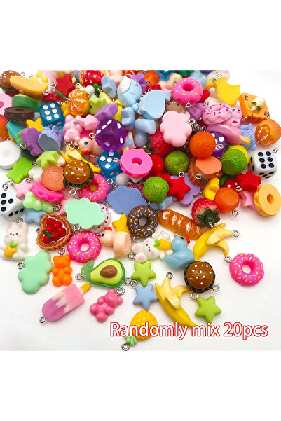 Choice Randomly mix 20pcs Randomly Mix 10/20pcs Colorful Resin Charms Cute Im...