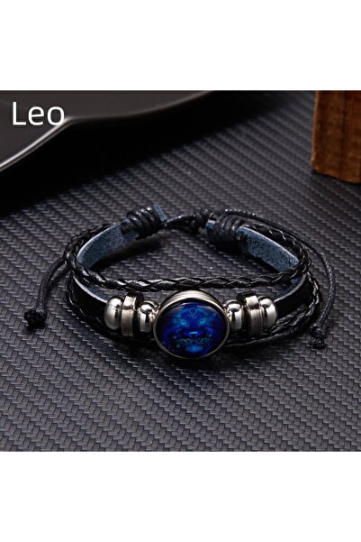 Choice BR22Y0338-7 12 Constellation Zodiac Sign Charm Luminous Bracelets Men ...