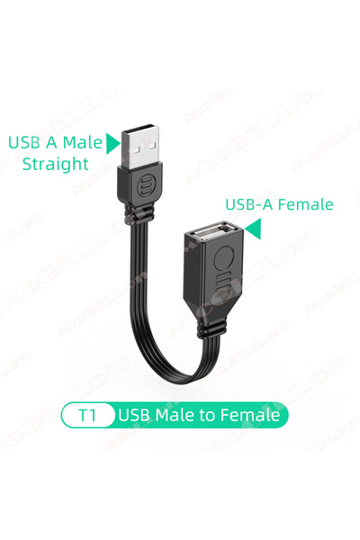 Choice 5CM T1 USB A M to F 5CM 10CM 15CM 30CM 90 Degree Up & Down & Left &Rig...