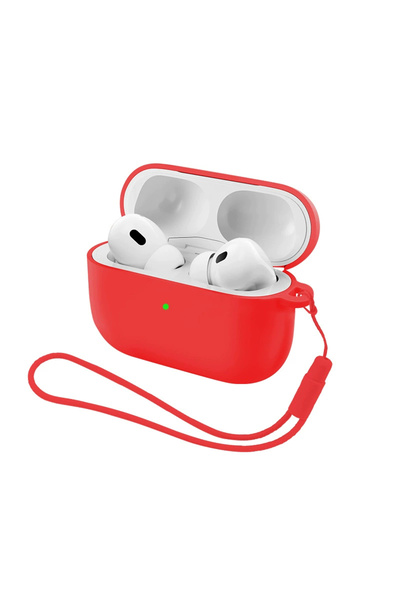 Choice24 For Airpods 4 2024 Red 2 in 1 Liquid Silicone Earphone Case for Airp...