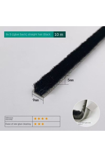 Choice21 5M 9x5 Black New 5/10M Door Window Windproof Dust Sound Insulation S...