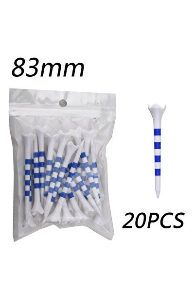 Choice 83mm Blue Stripe New 20pcs/Bag Plastics Golf Tees With Red/Black/Blue/...