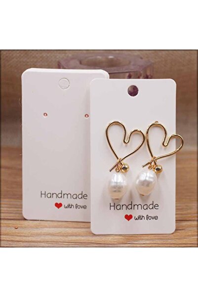Choice 50card50plastic bag white4X9CM 50pc Paper Earring Handmade Style Earri...