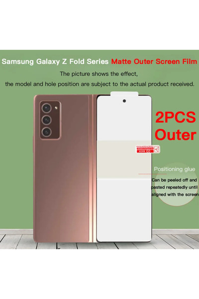 Choice8 Galaxy Z Fold7 Matte 2PCS Outer Film Matte Hydrogel Soft TPU Film For...