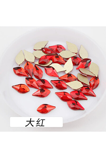 Choice15 100pcs red wholesale Pear shaped drop 5*10mm Flat Back Nail Rhinesto...