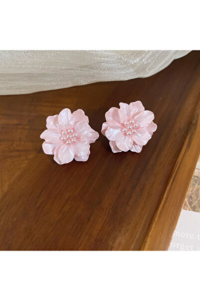Choice pink color Acrylic White Camellia Flowers Stud Earrings for Women Fash...
