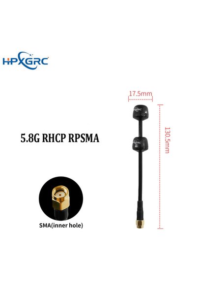 Choice هوائي إرسال RPSMA 130mm HPXGRC 5.8G مزدوج RHCP عالي الكسب SMA/RP-SMA ل...