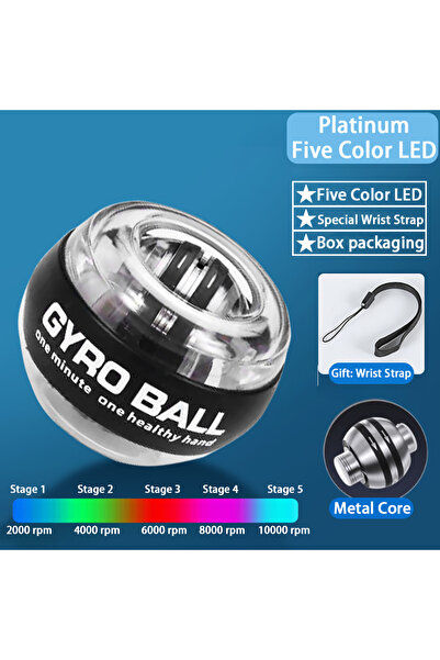 Choice Platinum-5 Color LED Self-Starting Wrist Ball-Lightweight Portable Sil...