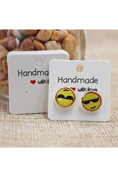 Choice 50cards 3cmearringcardwhite 50pc Paper Earring Handmade Style Earring ...